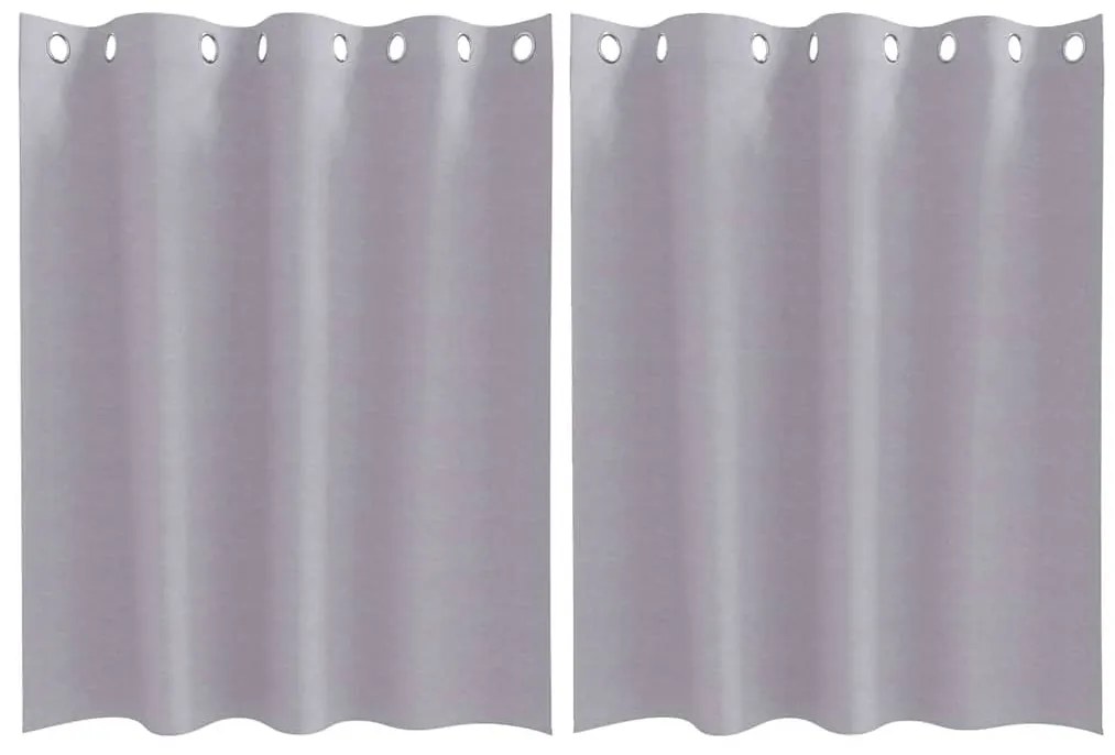 vidaXL Κουρτίνες 2 pcs Μεταλλικό Γκρι 140x140cm Πολυεστέρας