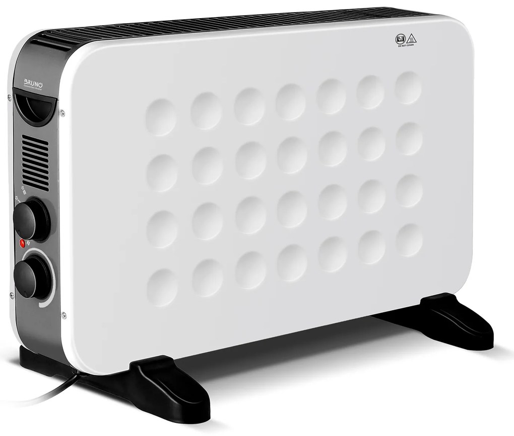 BRUNO Θερμοπομπός BRN-0206, 2000W, με θερμοστάτη και ανεμιστήρα, λευκός
