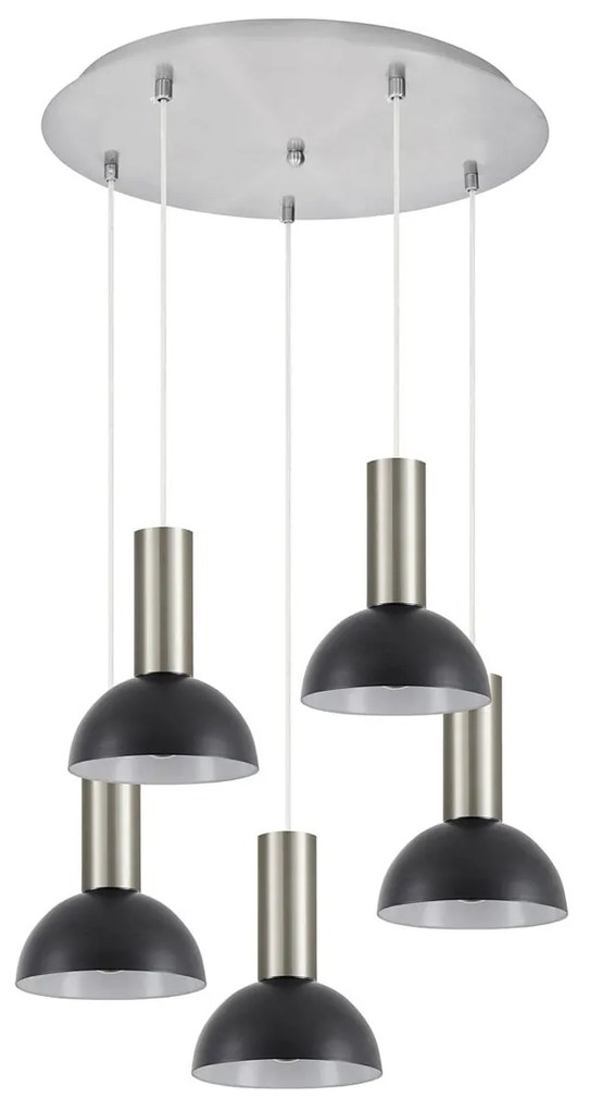 Φωτιστικό Οροφής Πολύφωτο Homelighting 77-8468 Nickel/Black