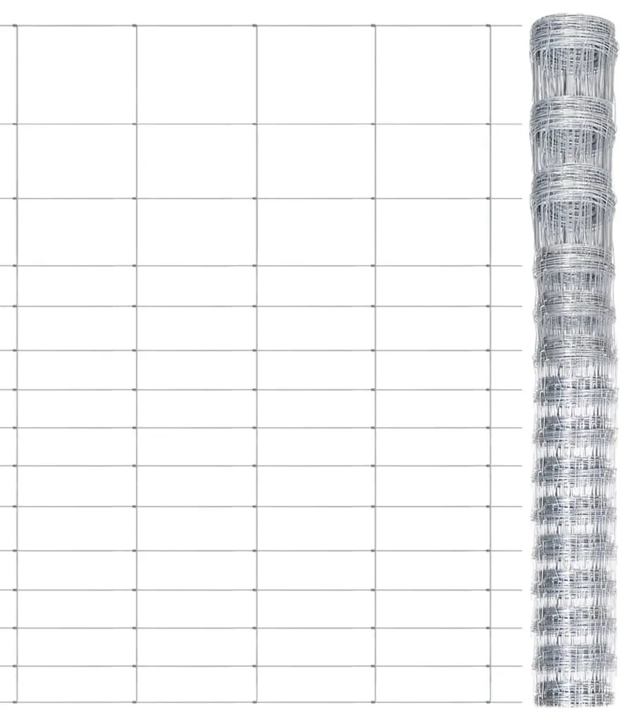 vidaXL Συρματόπλεγμα Περίφραξης Ασημί 50 x 1,6μ. Γαλβανισμένος Χάλυβας