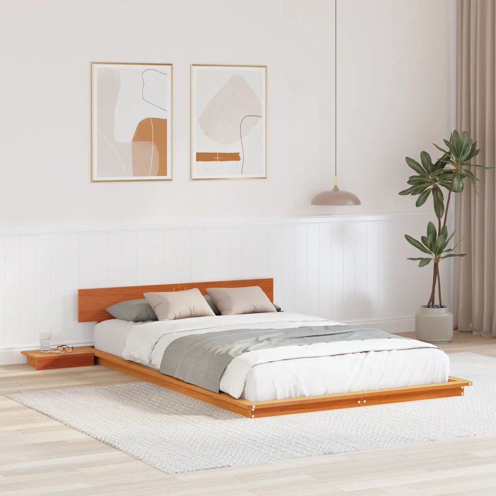 vidaXL Σκελετός Κρεβατιού Καφέ 120 x 200 cm ξύλο
