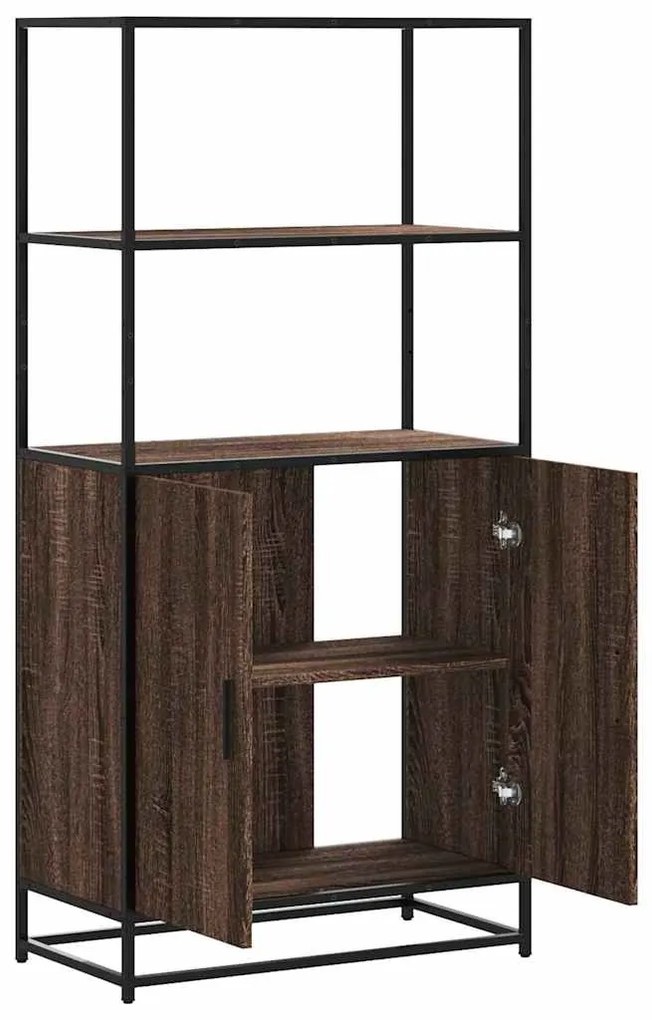 vidaXL Highboard καφέ δρυς Κατασκευασμένο ξύλο και μέταλλο