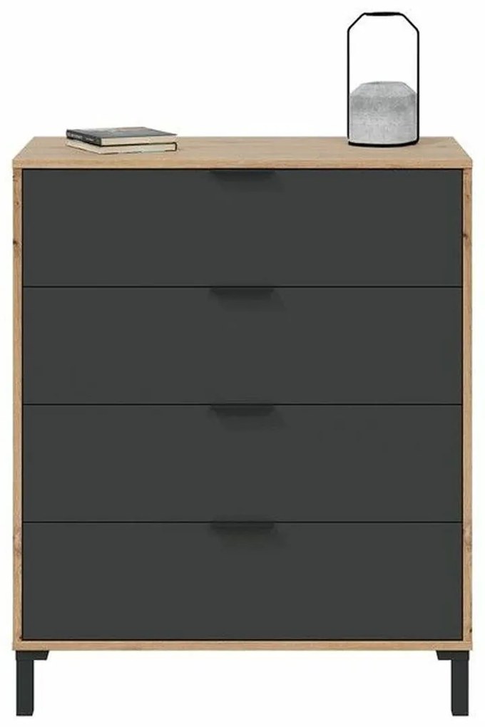 Συρταριέρα Καφέ Μαύρο 77,5 x 40 x 93,5 cm