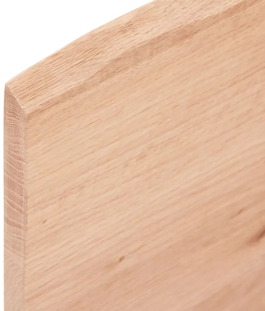 vidaXL Ράφι Τοίχου Ανοιχτό Καφέ 40x50x2 εκ. Επεξεργ. Μασίφ Ξύλο Δρυός