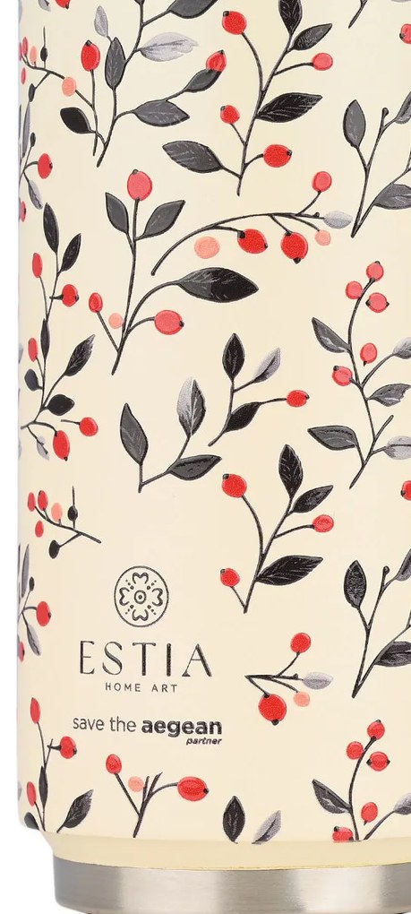 ESTIA ΘΕΡΜΟΣ TRAVEL CUP SAVE THE AEGEAN 500ml BLOOM BEIGE