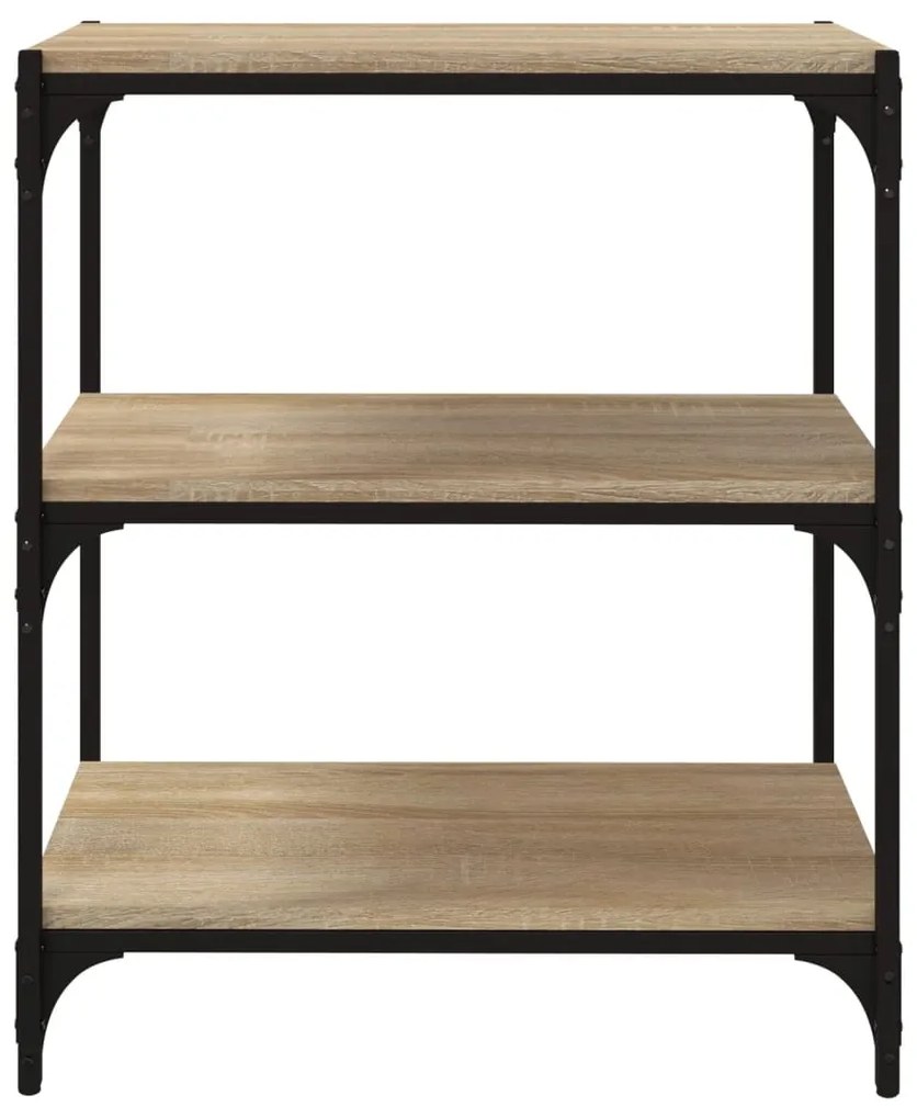 vidaXL Βιβλιοθήκη Sonoma Δρυς 60x33x70,5 εκ. Επεξεργ. Ξύλο &amp; Ατσάλι