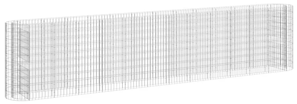 Συρματοκιβώτιο-Γλάστρα Υπερυψωμένη 470x50x100 εκ Γαλβαν. Ατσάλι - Ασήμι