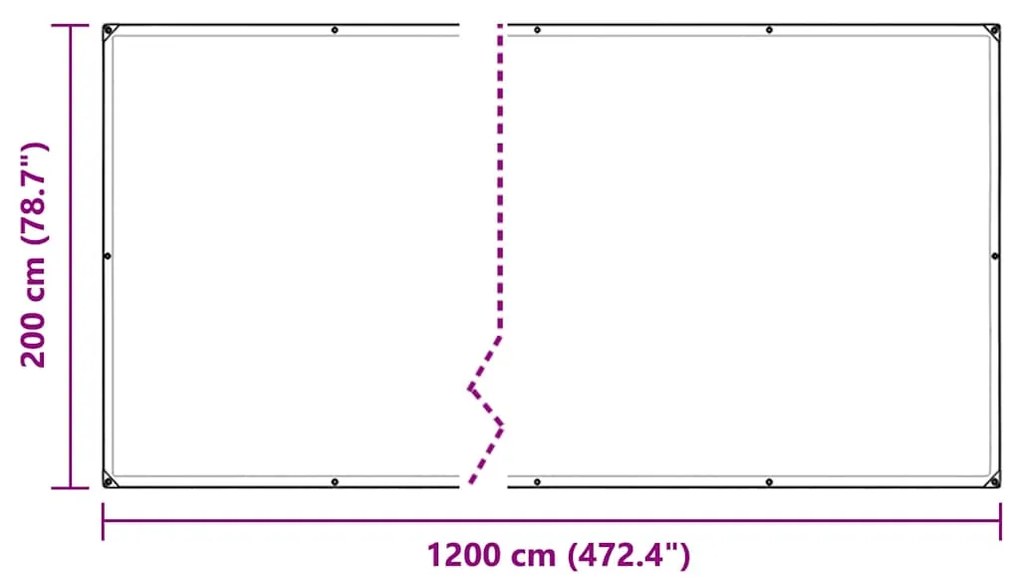 Σαφής μουσαμάς με οπές 2x12 m PVC - Διαφανές