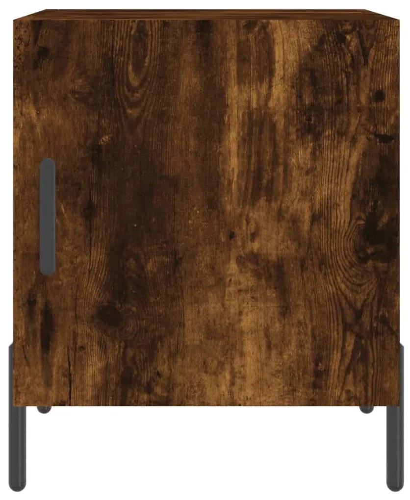 vidaXL Κομοδίνα 2 τεμ. Καπνιστή Δρυς 40 x 40 x 50 εκ. Επεξεργ. Ξύλο