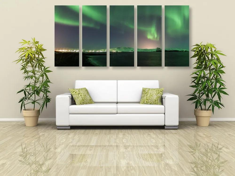 Πράσινη λάμψη εικόνας 5 μερών - 100x50