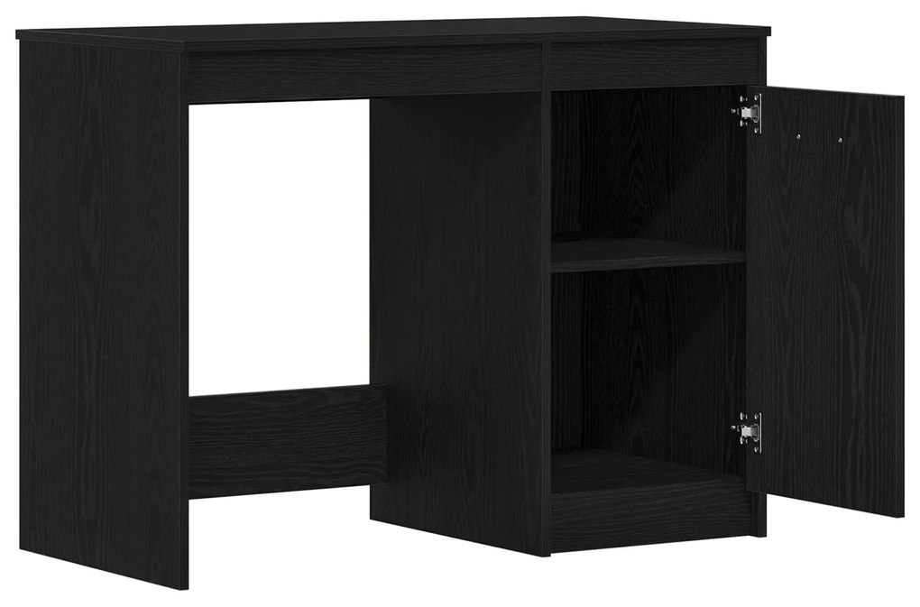 vidaXL Γραφείο Μαύρο Δρυς 100x50x76 εκ Επεξεργασμένο ξύλο