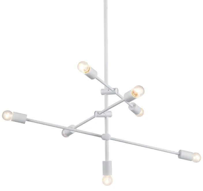 Φωτιστικό Κρεμαστο Aca OD680107WH LUTHER Λευκό (White)