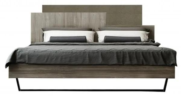 SB-00582 Κρεβάτι "ΜΟΡΦΕΑΣ" Διπλό σε χρώμα σταχτί-μόκα σκούρο 160x200
   , 1 Τεμάχιο