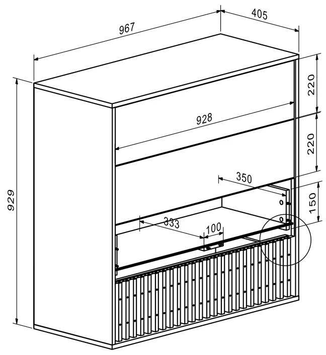 Συρταριέρα Bruse pakoworld μελαμίνη σε sonoma-oak απόχρωση 96.7x40.5x92.9εκ - 192-000042