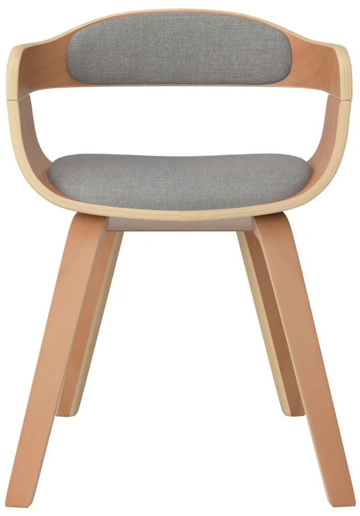 vidaXL Καρέκλα Τραπεζαρίας Χρώμα Taupe από Λυγισμένο Ξύλο και Ύφασμα