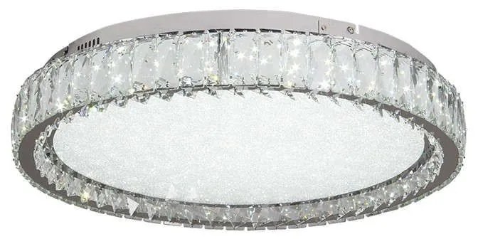Φωτιστικό Οροφής-Πλαφονιέρα Led 42013-Β 60x15cm 3450Lm Chrome Inlight Crystal, Metal