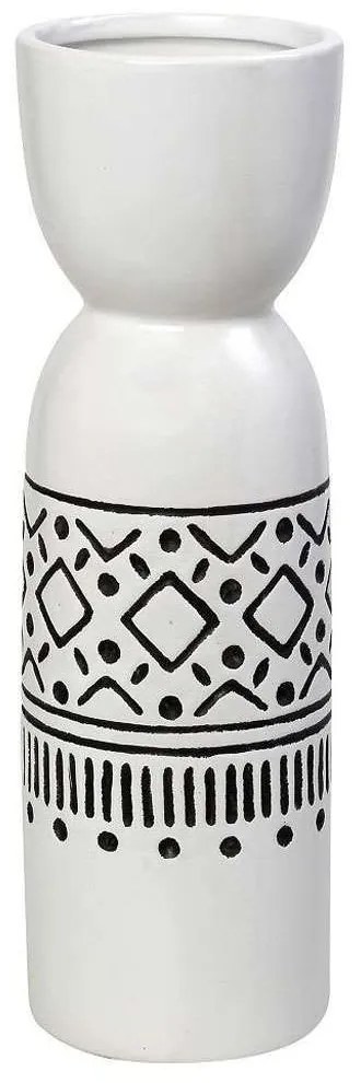 Βάζο Tribal CER2300 15x15x48cm White-Black Espiel Ceramic