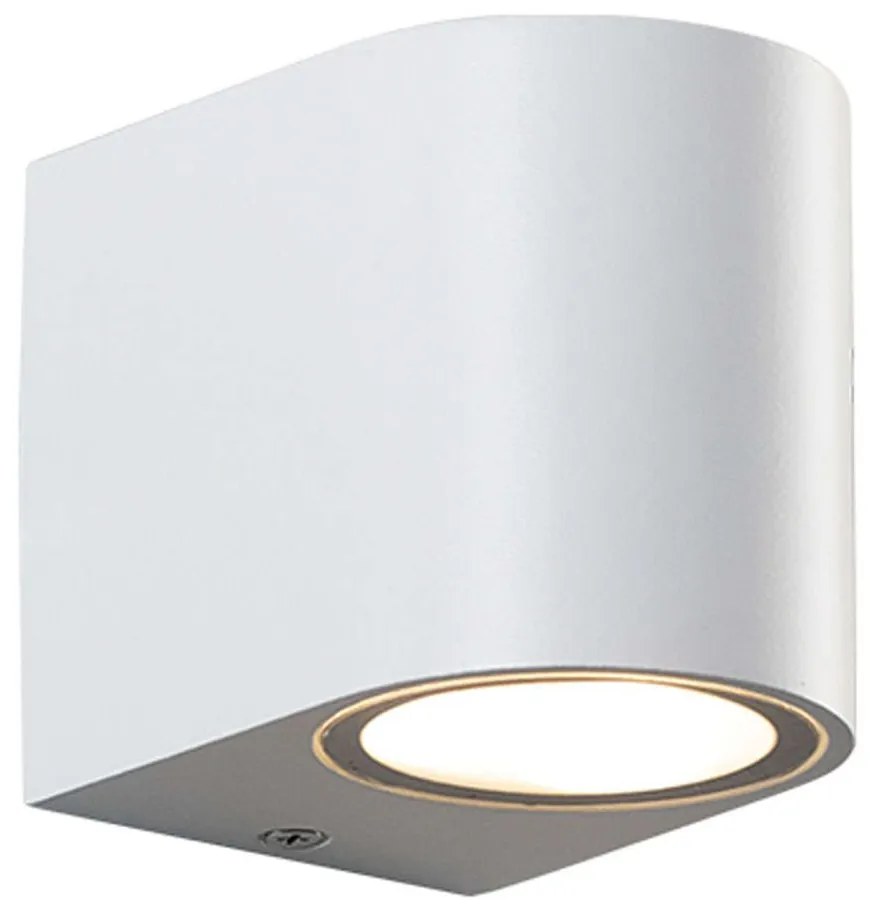 Φωτιστικό Τοίχου - Απλίκα LG2201GU10W 6,8x8,1cm 1xGU10 35W IP65 White Aca Aluminium, Glass