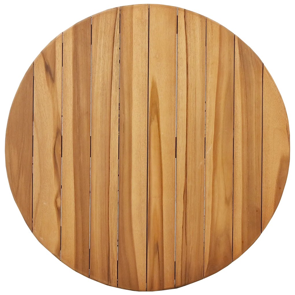 vidaXL Τραπέζι Bistro Κήπου Ø70x75 εκ. Μασίφ Ξύλο Teak