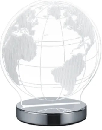 Επιτραπέζιο Φωτιστικό Globe LED υδρόγειος Trio Lighting-R52481106-Διάφανο R52481106