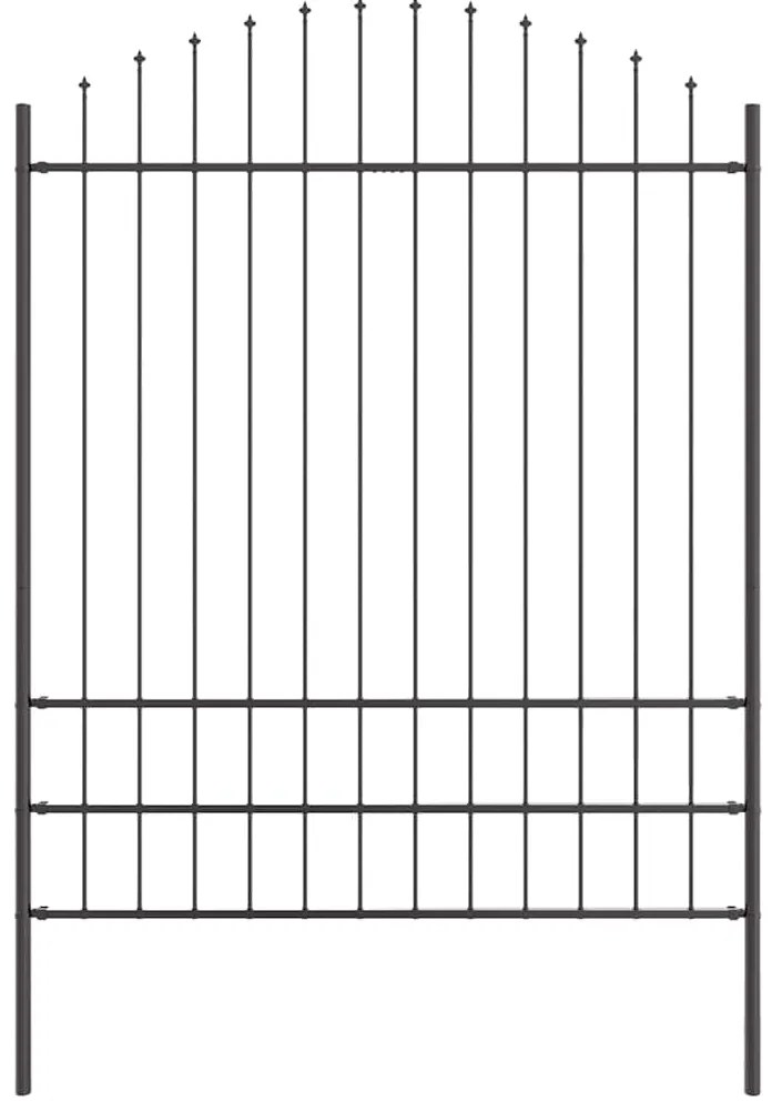 vidaXL Φράχτης Κήπου με Κοπτή, Γκρι, 11.9x2 μ, Χάλυβας