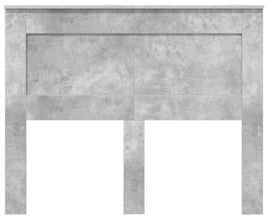 vidaXL Κεφαλάρι με κεφαλάρι Σκυρόδεμα Γκρι 135 cm Επεξεργασμένο ξύλο