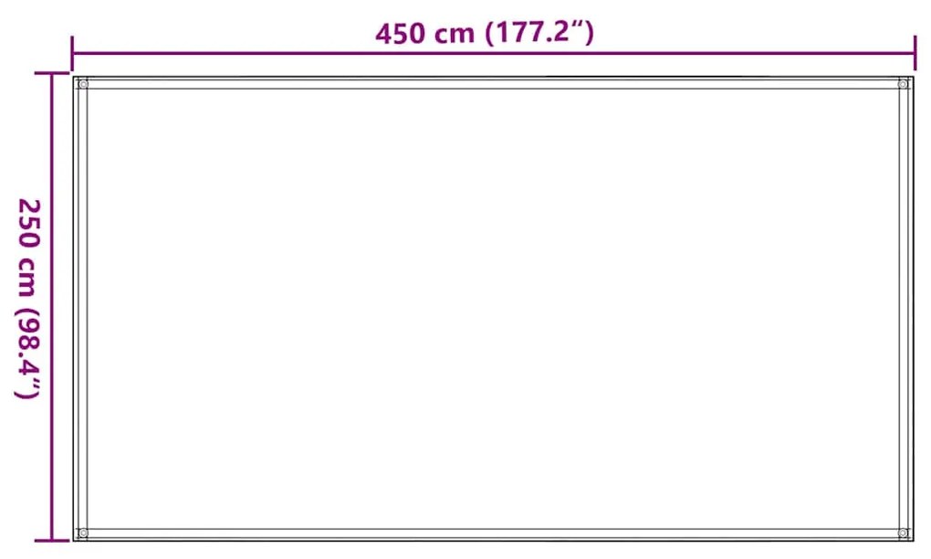 vidaXL Χαλί Σκηνής Μαύρο 250 x 450 εκ.