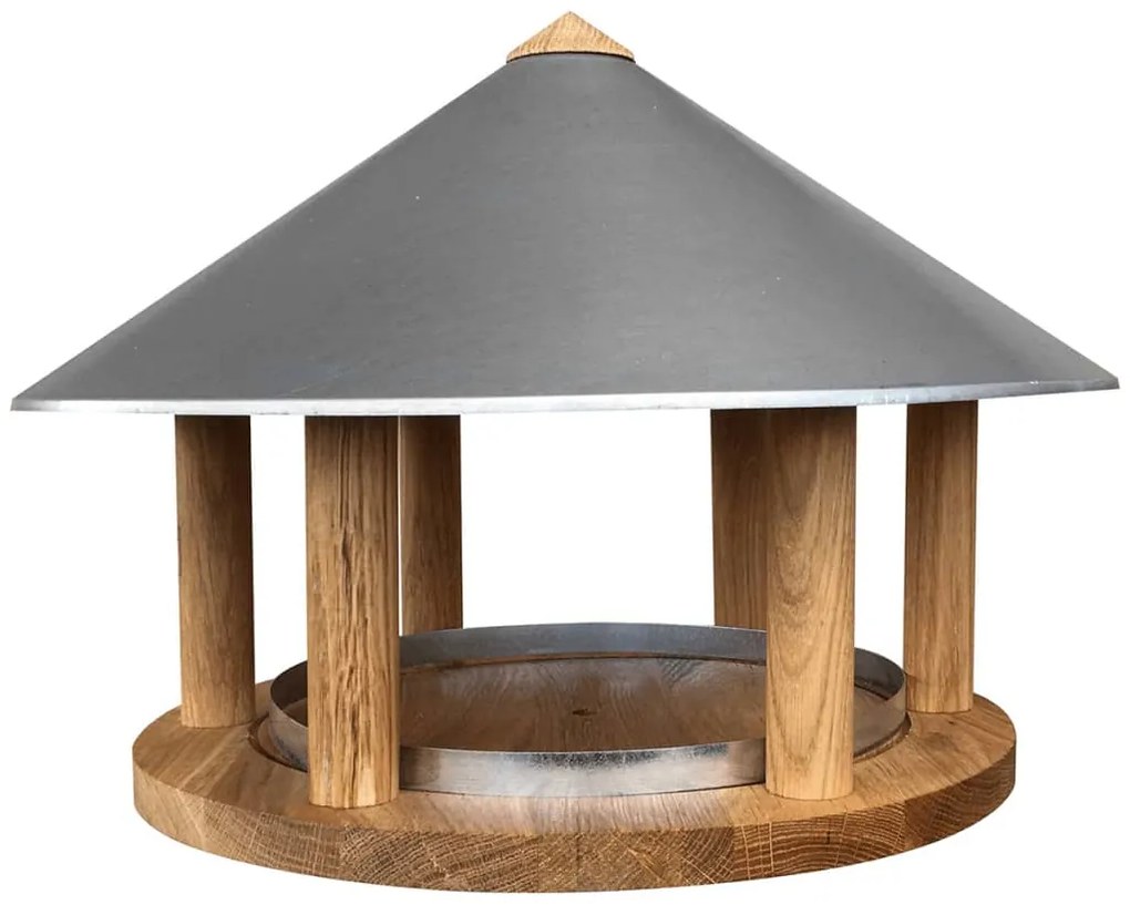 Esschert Design Ταΐστρα Πουλιών Τριγωνική με Οροφή Ψευδαργύρου FB431