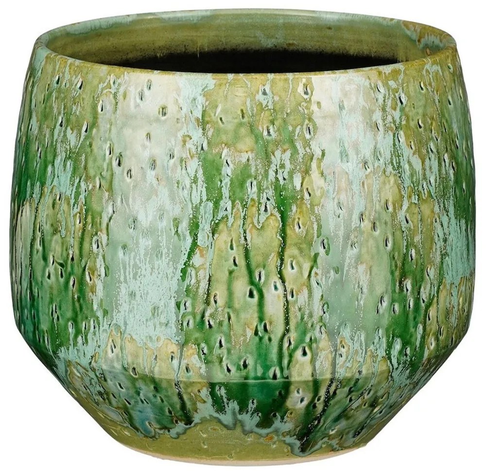 Κασπώ Κεραμικό Harris Στρογγυλό 4870-8 25x25x22cm Green Supergreens Κεραμικό