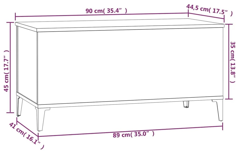 ΤΡΑΠΕΖΑΚΙ ΣΑΛΟΝΙΟΥ ΓΚΡΙ ΣΚΥΡΟΔ. 90X44,5X45 ΕΚ. ΕΠΕΞΕΡΓ. ΞΥΛΟ 819592