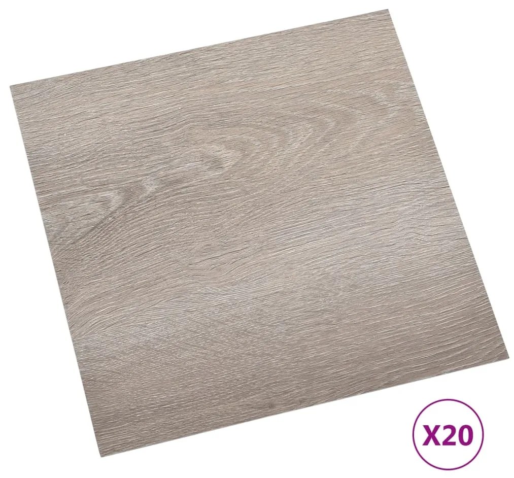 Δάπεδο Αυτοκόλλητο Χρώμα Taupe 20 τεμ. 1,86 μ² από PVC - Μπεζ-Γκρι