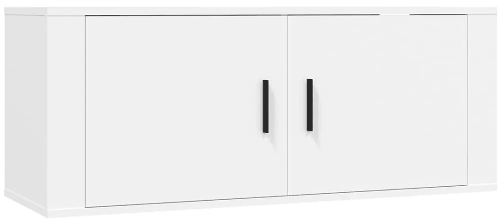 vidaXL Έπιπλο Τηλεόρασης Επιτοίχιο Λευκό 100x34,5x40 εκ.