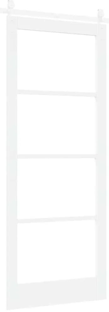 vidaXL Ολισθητή Πόρτα Λευκό 86 x 211 cm Ξύλο και μέταλλο