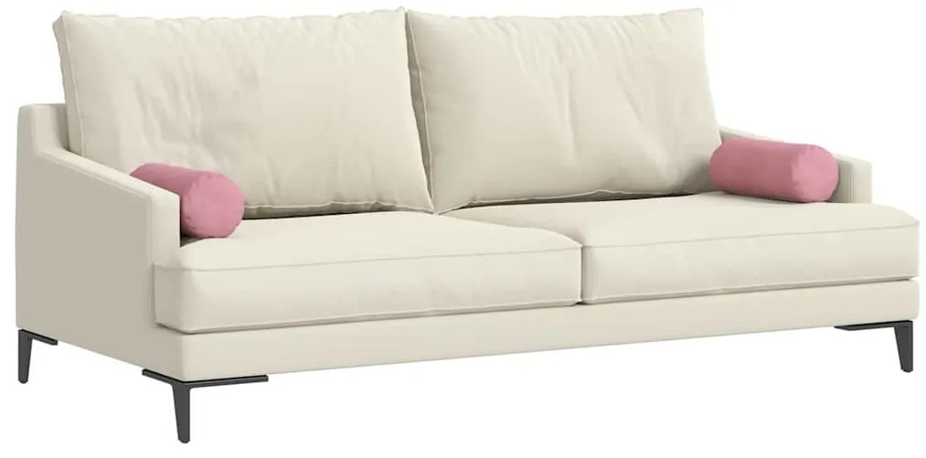 vidaXL Μαξιλάρια Στήριγμα 2 pcs Ροζ Ø 15 x 40 εκ Υφασμάτινο Κορντουρά