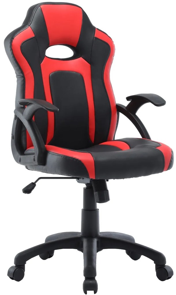 VELCO Pro Systems ΚΑΡΕΚΛΑ ΓΡΑΦΕΙΟΥ GAMING- ΜΑΥΡΗ-ΚΟΚΚΙΝΗ- ΕΠΙΦΑΝΕΙΑ PU velco-66-35686