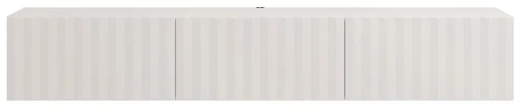 Έπιπλο Τηλεόρασης Antibes 192 3K3V Κρεμαστό Λευκό - Λευκό Ματ 192x42x32 εκ. 192x42x32 εκ.