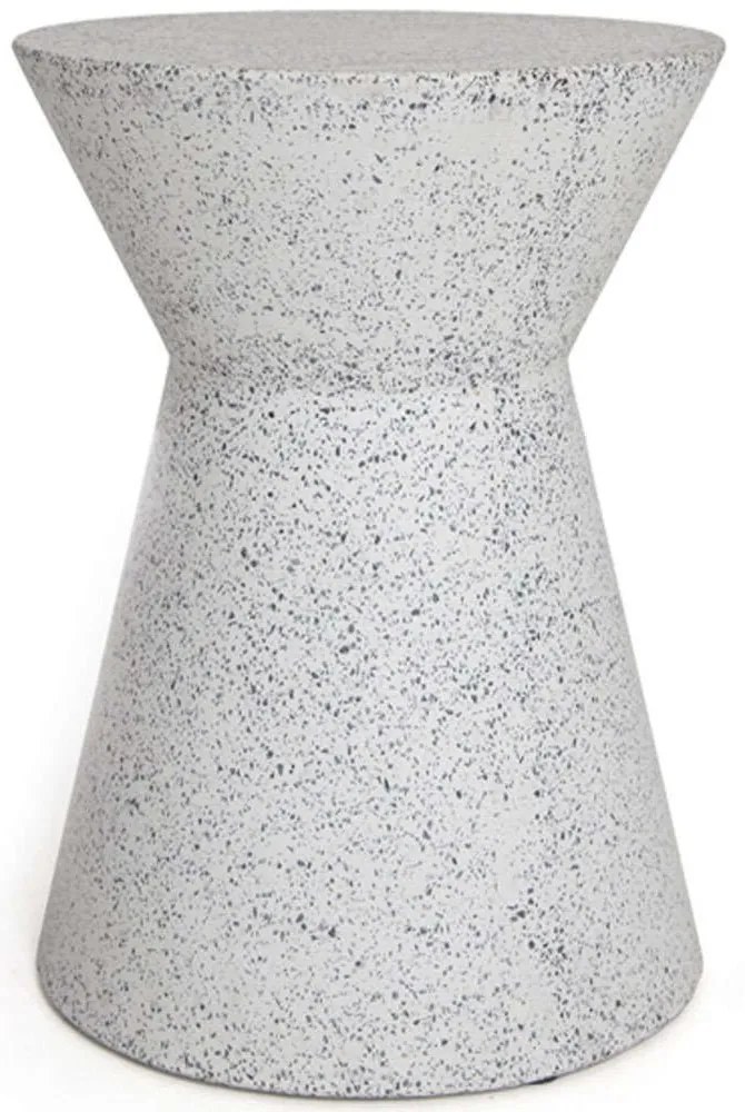 Σκαμπό Biella 0800001 35x35x44cm Terazzo Grey-Black Soulworks