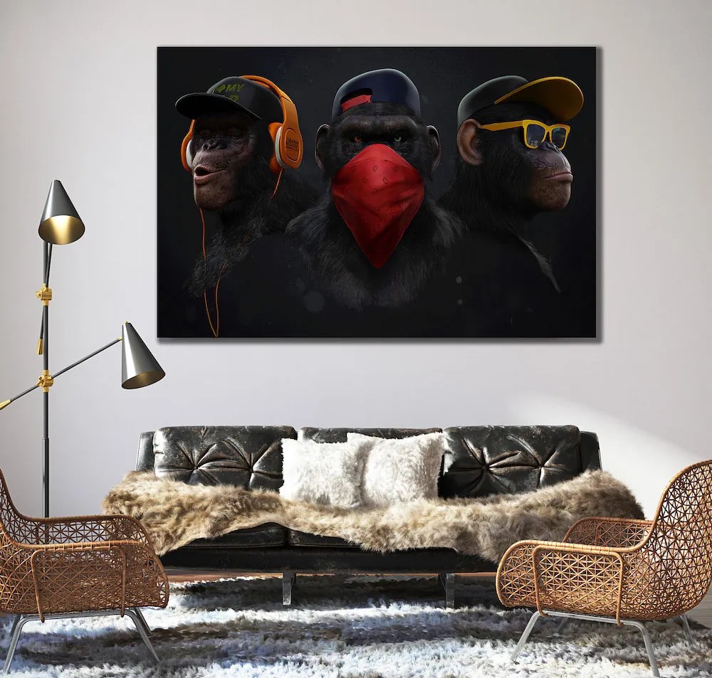 Πίνακας σε καμβά Monkey Squad KNV1501 45cm x 65cm