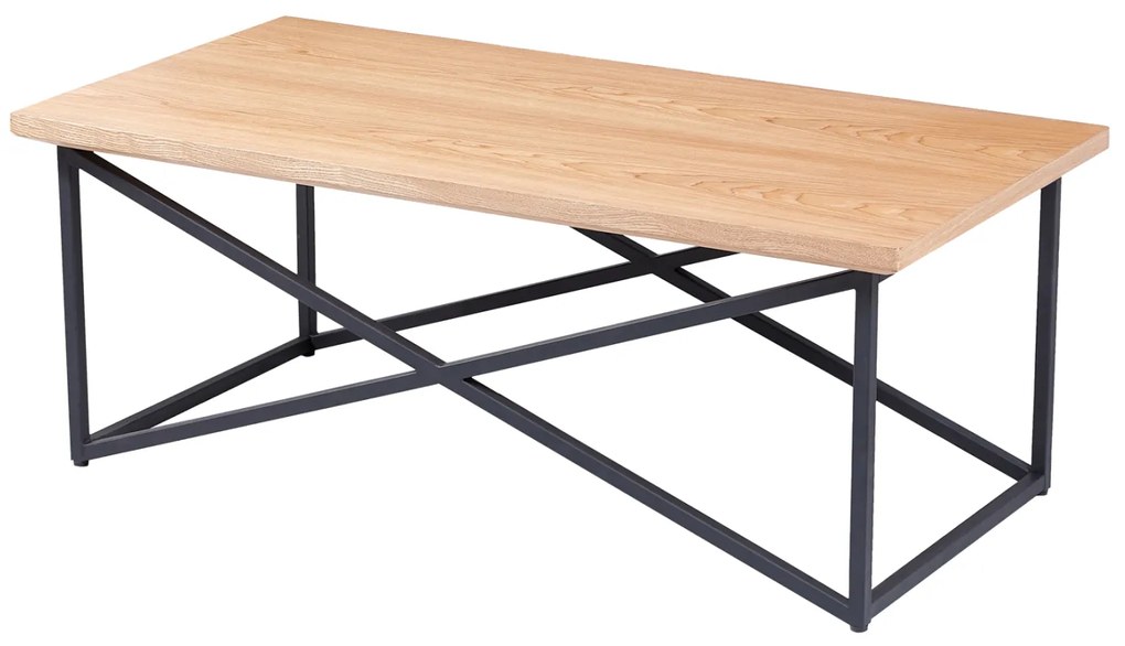 ΤΡΑΠΕΖΙ ΣΑΛΟΝΙΟΥ HM9469.01 MDF ΜΕ ΚΑΠΛΑΜΑ ΞΥΛΟΥ ΣΕ ΦΥΣΙΚΟ&amp;ΣΤΥΛ ΡΟΥΣΤΙΚ 120x60x45,5Yεκ.