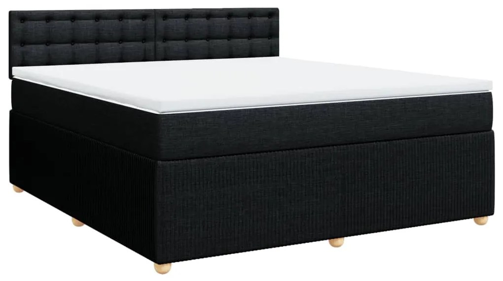 ΚΡΕΒΑΤΙ BOXSPRING ΜΕ ΣΤΡΩΜΑ ΜΑΥΡΟ 180X200 ΕΚ. ΥΦΑΣΜΑΤΙΝΟ 3287551