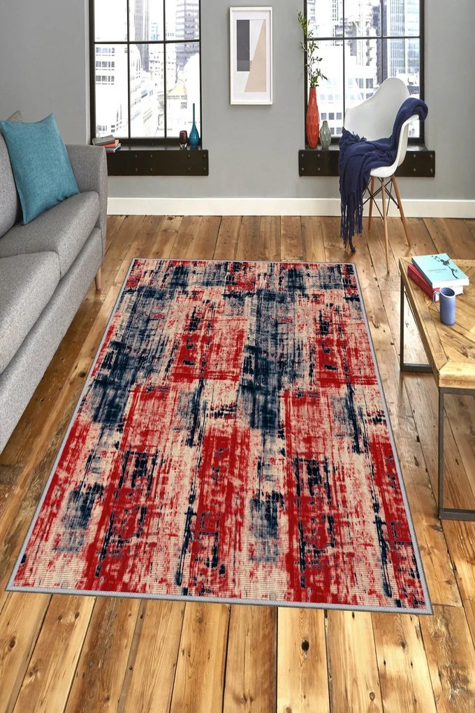 Χαλί Exfab334 593HFT2129 Blue-Red Conceptum Hypnose 100X300cm