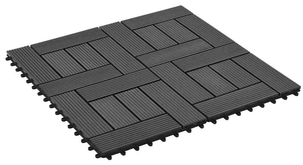 vidaXL Πλακάκια Deck 22 τεμ. Μαύρα 30 x 30 εκ. 2 μ² από WPC