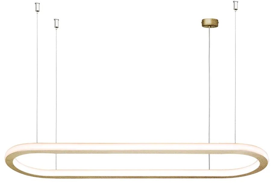 Φωτιστικό Οροφής Κρεμαστό 01370 80W LED 3000K 6400Lm 90x25x2,5cm Oxidized Gold Luma