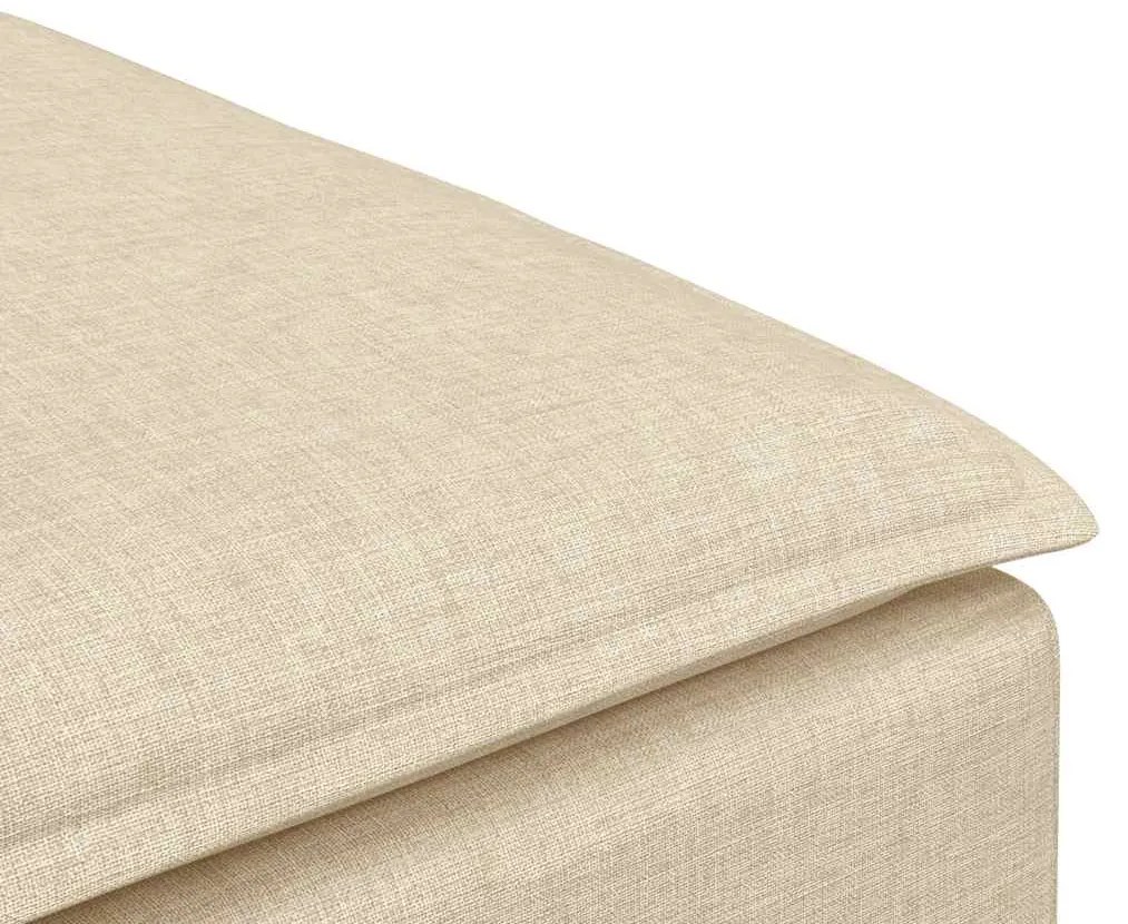vidaXL Υποπόδιο Καναπέ-Μονάδα Κρεμ 100x100x48 εκ.