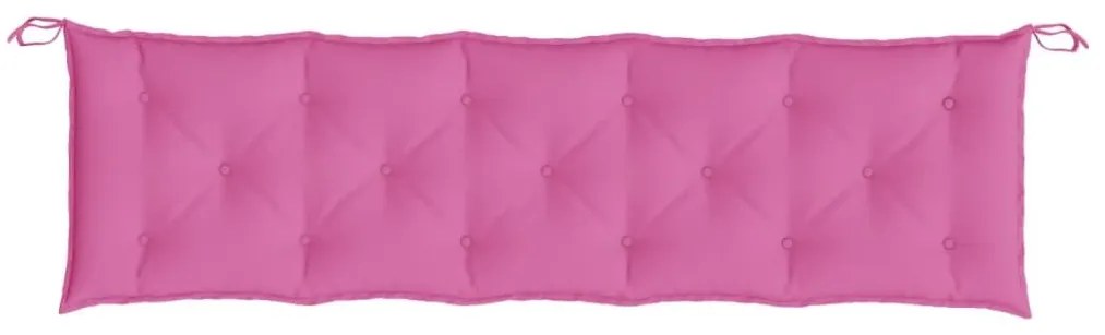 Μαξιλάρια Πάγκου Κήπου 2 τεμ. Ροζ από Ύφασμα Oxford - Ροζ