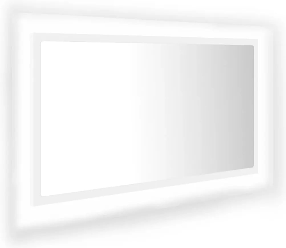 vidaXL Καθρέφτης Μπάνιου με LED Λευκός 80 x 8,5 x 37 εκ. Ακρυλικός