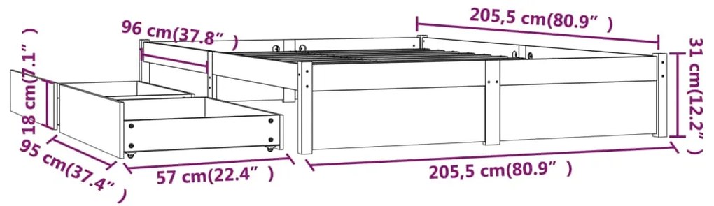 ΠΛΑΙΣΙΟ ΚΡΕΒΑΤΙΟΥ ΜΕ ΣΥΡΤΑΡΙΑ ΛΕΥΚΟ 200 X 200 ΕΚ. 3103534