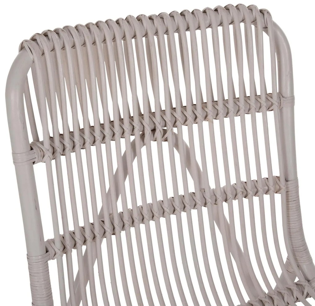 Καρέκλα - Πολυθρόνα BRONNY C9644.02 Λευκό Rattan 60x82x92Υ εκ. 60x2x92 εκ.