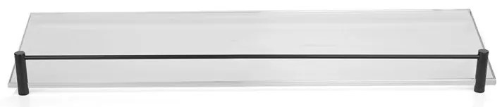 Karag 0644-0955 Mensole Εταζέρα Γυάλινη Ματ 40cm Μαύρη Ματ