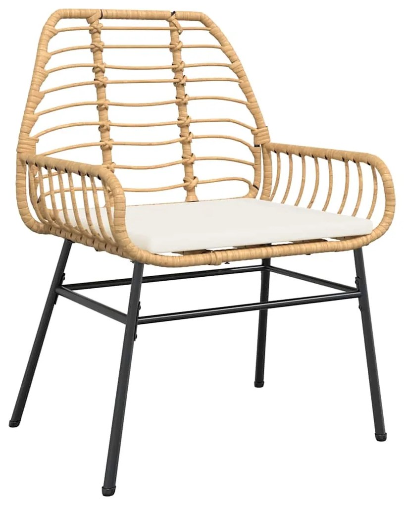 vidaXL Σετ Τραπεζαρίας Κήπου 9 τεμ. Καφέ Συνθ.Ρατάν/Γυαλί με Μαξιλάρια